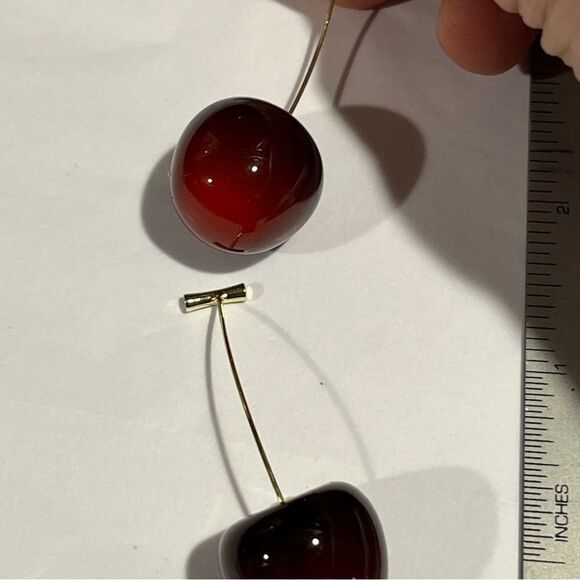 Creative Cute Cherry Stud Earrings, Colorful Cherry Dangle Earrings - Picture 4 of 10